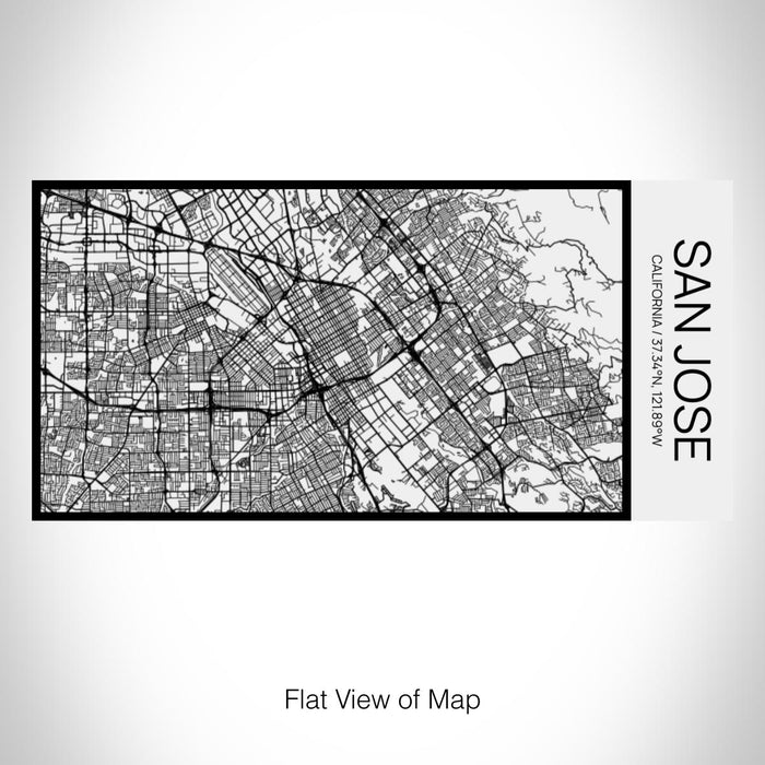 Rendered View of San Jose California Map on 17oz Stainless Steel Insulated Cola Bottle in Stainless in Matte White