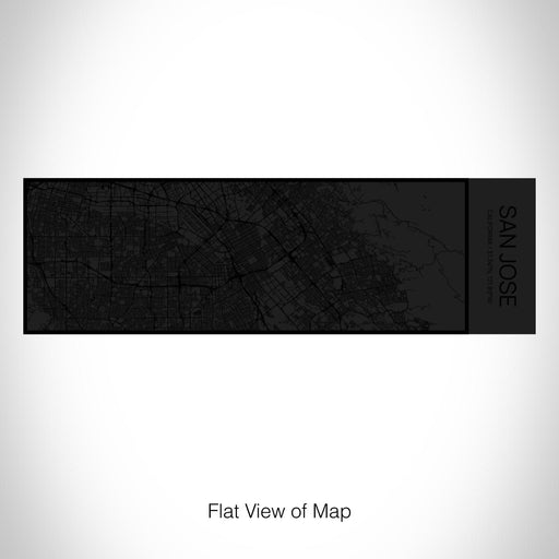 Rendered View of San Jose California Map on 10oz Stainless Steel Insulated Cup in Matte Black with Sliding Lid