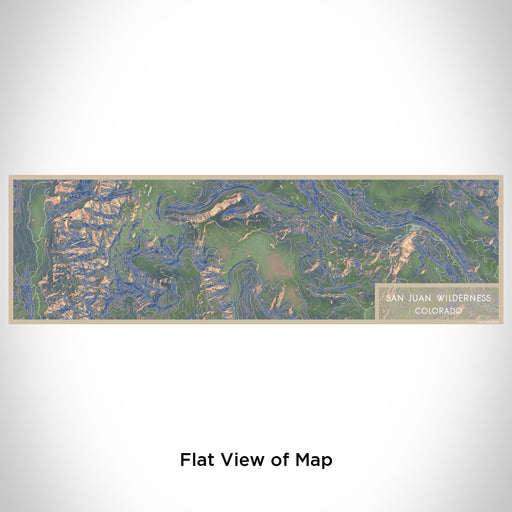 Flat View of Map Custom San Juan Wilderness Colorado Map Enamel Mug in Afternoon