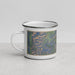 Left View Custom San Juan Wilderness Colorado Map Enamel Mug in Afternoon