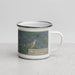 Right View Custom San Juan Wilderness Colorado Map Enamel Mug in Afternoon