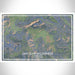 San Juan Wilderness Colorado Map Print Landscape Orientation in Afternoon Style With Shaded Background