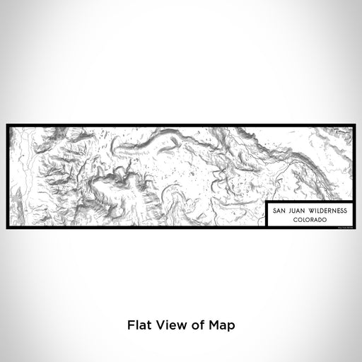 Flat View of Map Custom San Juan Wilderness Colorado Map Enamel Mug in Classic