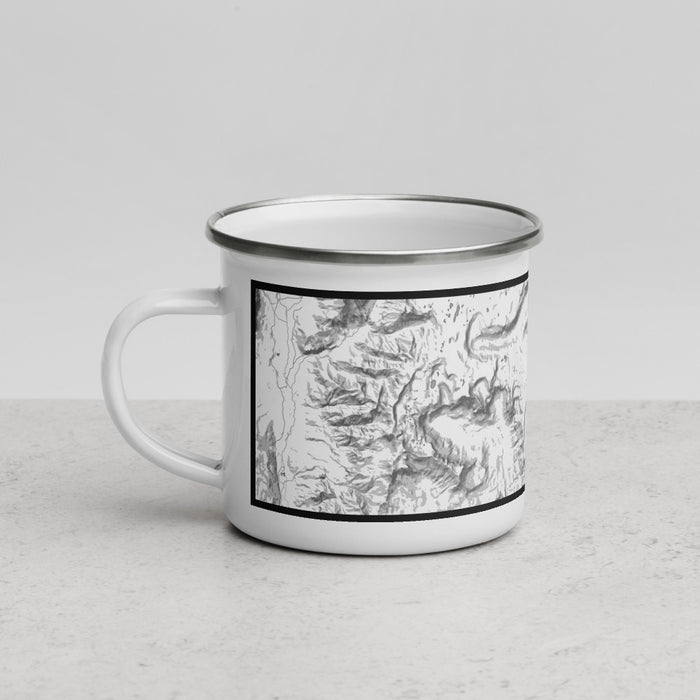 Left View Custom San Juan Wilderness Colorado Map Enamel Mug in Classic