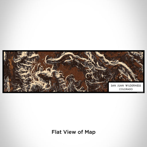 Flat View of Map Custom San Juan Wilderness Colorado Map Enamel Mug in Ember