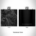 Rendered View of San Juan Wilderness Colorado Map Engraving on 6oz Stainless Steel Flask in Black