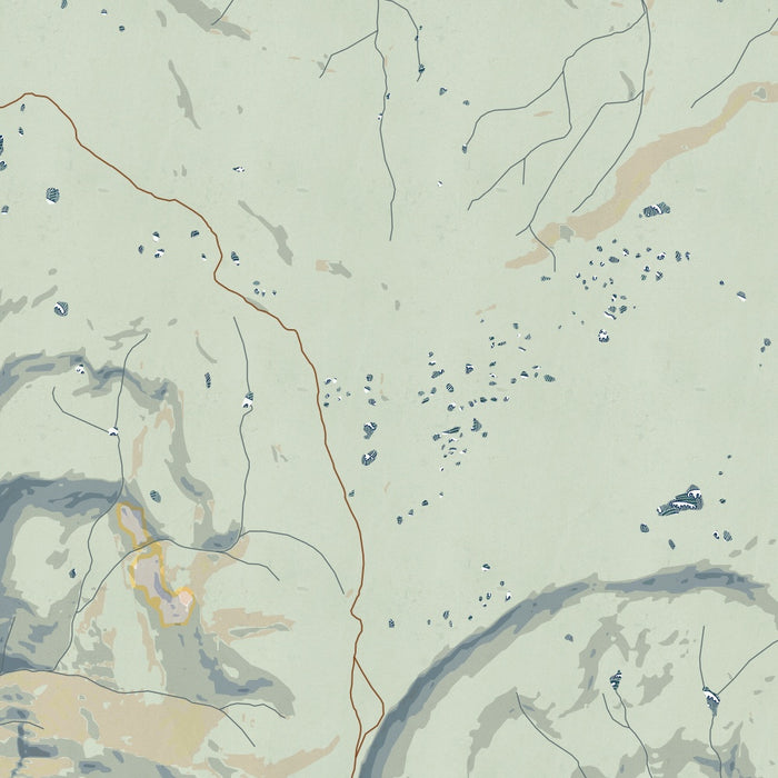 San Juan Wilderness Colorado Map Print in Woodblock Style Zoomed In Close Up Showing Details
