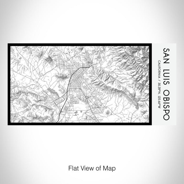 Rendered View of San Luis Obispo California Map on 17oz Stainless Steel Insulated Bottle with printed classic style map