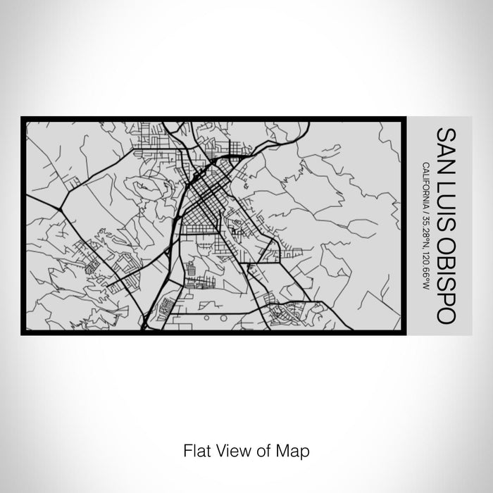Rendered View of San Luis Obispo California Map on 17oz Stainless Steel Insulated Cola Bottle in Stainless