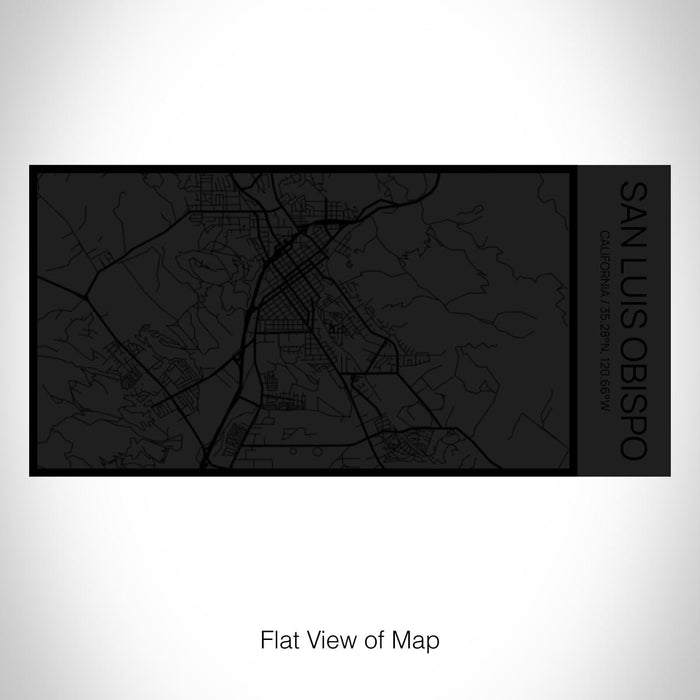 Rendered View of San Luis Obispo California Map on 17oz Stainless Steel Insulated Cola Bottle in Stainless in Matte Black