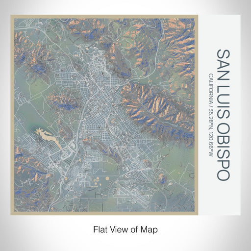 Rendered View of San Luis Obispo California Map on 17oz Stainless Steel Insulated Tumbler in Afternoon Map Style
