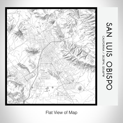 Rendered View of San Luis Obispo California Map on 17oz Stainless Steel Insulated Tumbler in Classic Map Style