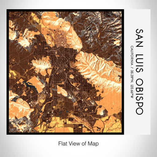 Rendered View of San Luis Obispo California Map on 17oz Stainless Steel Insulated Tumbler in Ember Map Style