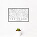 12x18 San Ramon California Map Print Landscape Orientation in Classic Style With Small Cactus Plant in White Planter