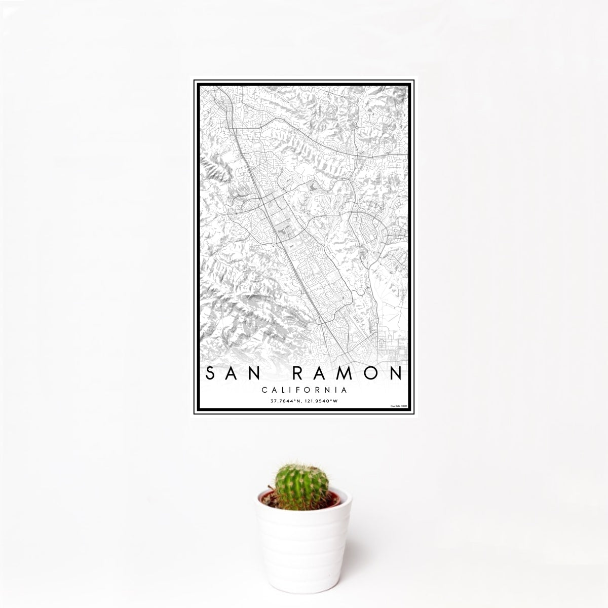 San Ramon - California Map Print in Classic — JACE Maps