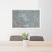 24x36 San Ramon California Map Print Lanscape Orientation in Afternoon Style Behind 2 Chairs Table and Potted Plant