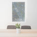 24x36 San Ramon California Map Print Portrait Orientation in Afternoon Style Behind 2 Chairs Table and Potted Plant