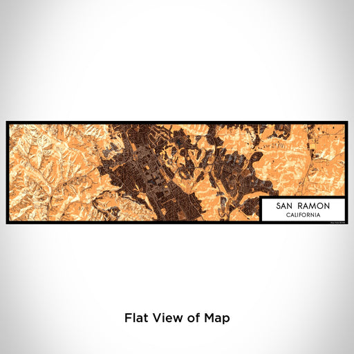 Flat View of Map Custom San Ramon California Map Enamel Mug in Ember