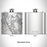 Rendered View of San Ramon California Map Engraving on 6oz Stainless Steel Flask