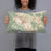 Person holding 20x12 Custom San Ramon California Map Throw Pillow in Woodblock