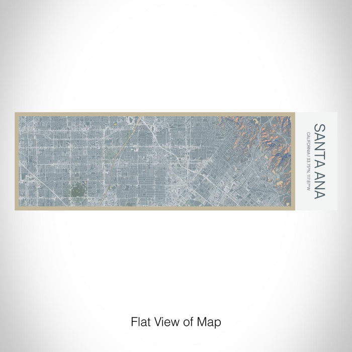 Rendered View of Santa Ana California Map on 10oz Stainless Steel Insulated Cup in Afternoon with Sliding Lid