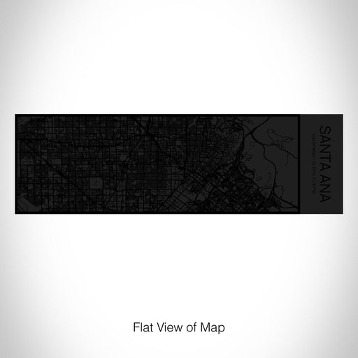 Rendered View of Santa Ana California Map on 10oz Stainless Steel Insulated Cup in Matte Black with Sliding Lid