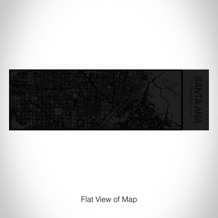 Rendered View of Santa Ana California Map on 10oz Stainless Steel Insulated Cup in Matte Black with Sliding Lid