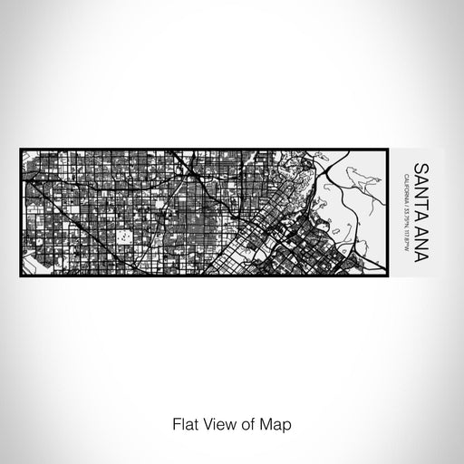 Rendered View of Santa Ana California Map on 10oz Stainless Steel Insulated Cup in Matte White with Sliding Lid