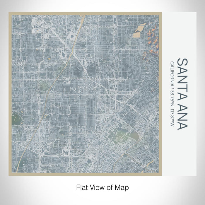 Rendered View of Santa Ana California Map on 17oz Stainless Steel Insulated Tumbler in Afternoon Map Style