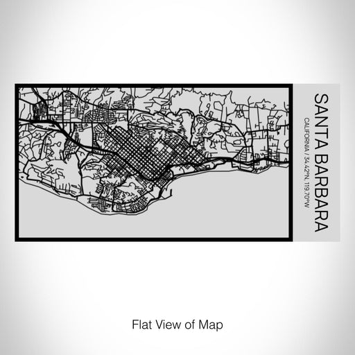 Rendered View of Santa Barbara California Map on 17oz Stainless Steel Insulated Cola Bottle in Stainless