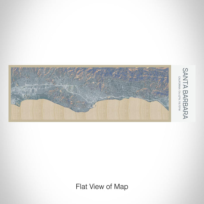 Rendered View of Santa Barbara California Map on 10oz Stainless Steel Insulated Cup in Afternoon with Sliding Lid