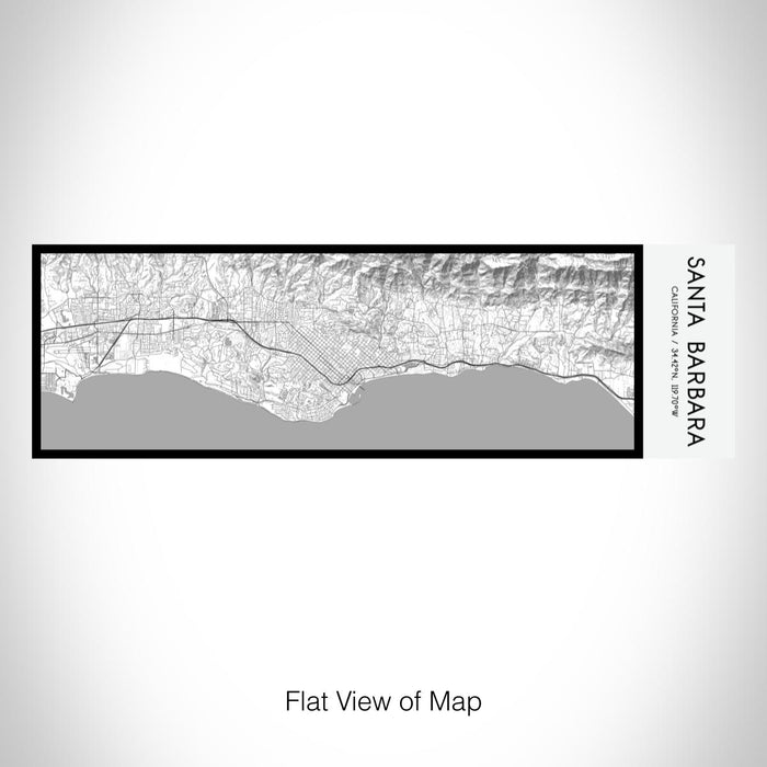 Rendered View of Santa Barbara California Map on 10oz Stainless Steel Insulated Cup in Classic with Sliding Lid