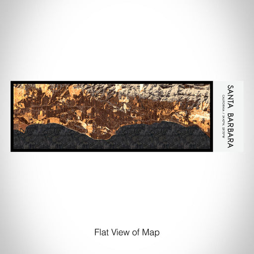Rendered View of Santa Barbara California Map on 10oz Stainless Steel Insulated Cup in Ember with Sliding Lid