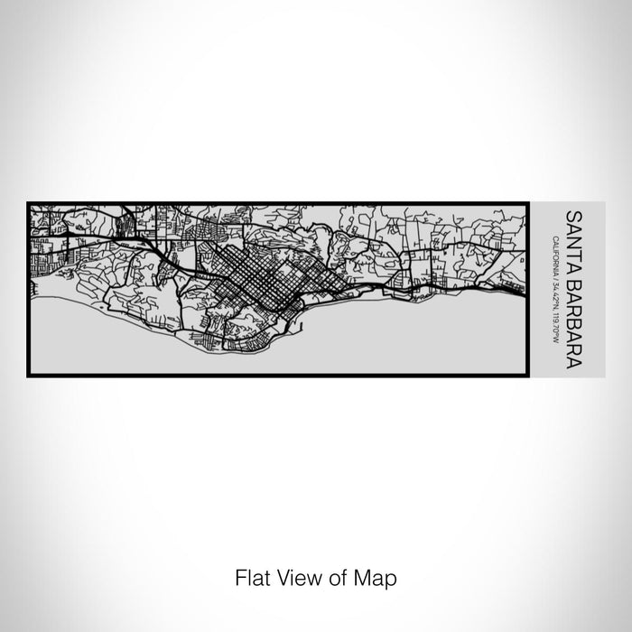 Rendered View of Santa Barbara California Map on 10oz Stainless Steel Insulated Cup with Sipping Lid