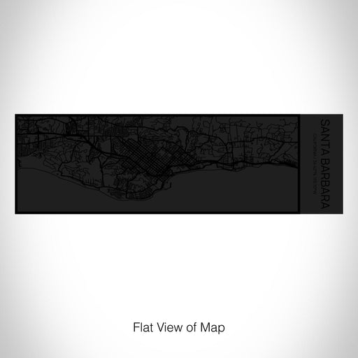 Rendered View of Santa Barbara California Map on 10oz Stainless Steel Insulated Cup in Matte Black with Sliding Lid