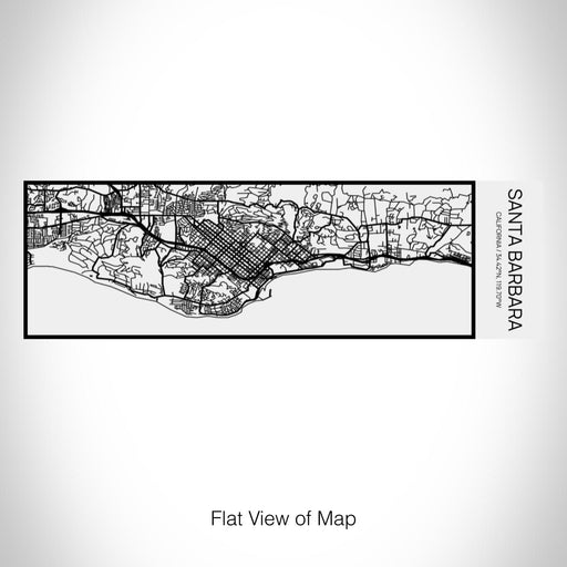 Rendered View of Santa Barbara California Map on 10oz Stainless Steel Insulated Cup in Matte White with Sliding Lid