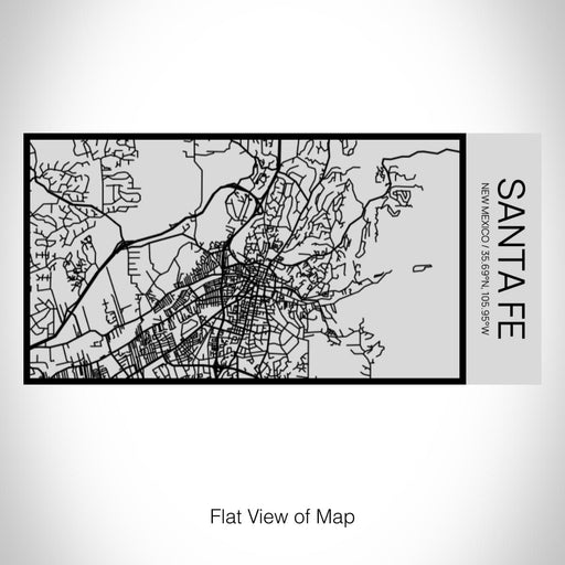 Rendered View of Santa Fe New Mexico Map on 17oz Stainless Steel Insulated Cola Bottle in Stainless