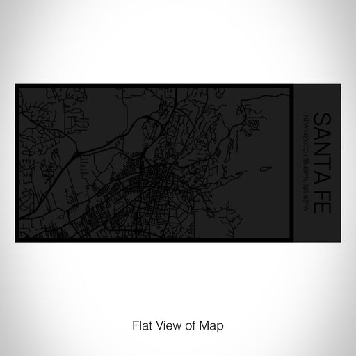 Rendered View of Santa Fe New Mexico Map on 17oz Stainless Steel Insulated Cola Bottle in Stainless in Matte Black
