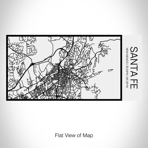 Rendered View of Santa Fe New Mexico Map on 17oz Stainless Steel Insulated Cola Bottle in Stainless in Matte White