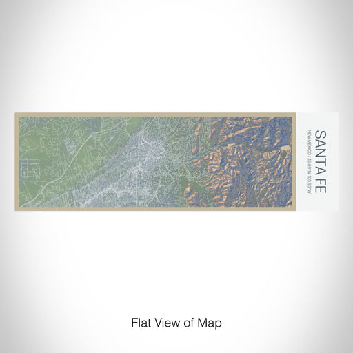 Rendered View of Santa Fe New Mexico Map on 10oz Stainless Steel Insulated Cup in Afternoon with Sliding Lid