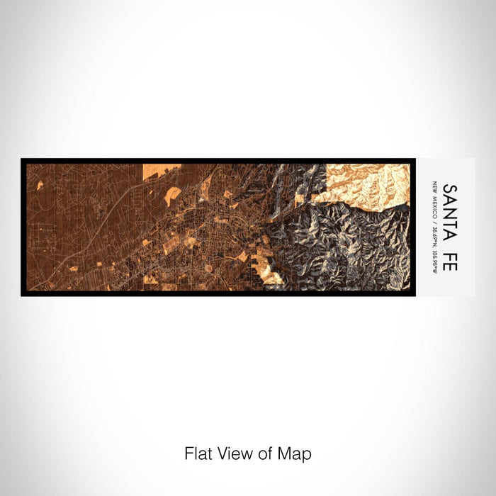 Rendered View of Santa Fe New Mexico Map on 10oz Stainless Steel Insulated Cup in Ember with Sliding Lid