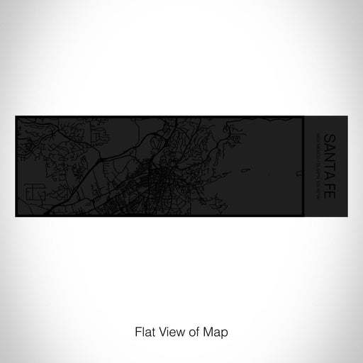 Rendered View of Santa Fe New Mexico Map on 10oz Stainless Steel Insulated Cup in Matte Black with Sliding Lid