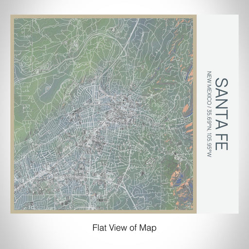 Rendered View of Santa Fe New Mexico Map on 17oz Stainless Steel Insulated Tumbler in Afternoon Map Style