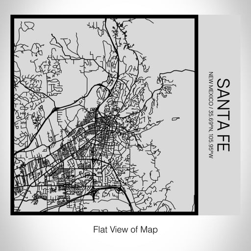 Rendered View of Santa Fe New Mexico Map on 17oz Stainless Steel Insulated Tumbler in Tactile Lines with Succulent in Background