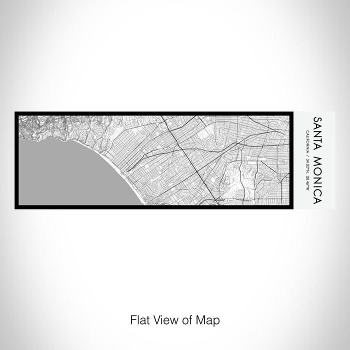 Rendered View of Santa Monica California Map on 10oz Stainless Steel Insulated Cup in Classic with Sliding Lid