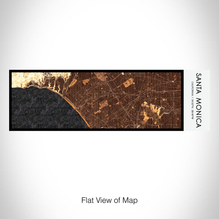 Rendered View of Santa Monica California Map on 10oz Stainless Steel Insulated Cup in Ember with Sliding Lid