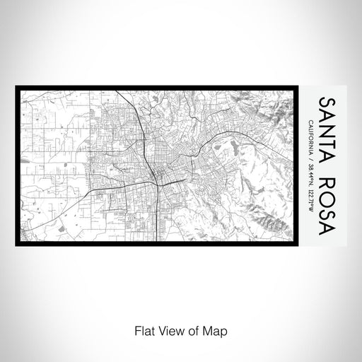 Rendered View of Santa Rosa California Map on 17oz Stainless Steel Insulated Bottle with printed classic style map