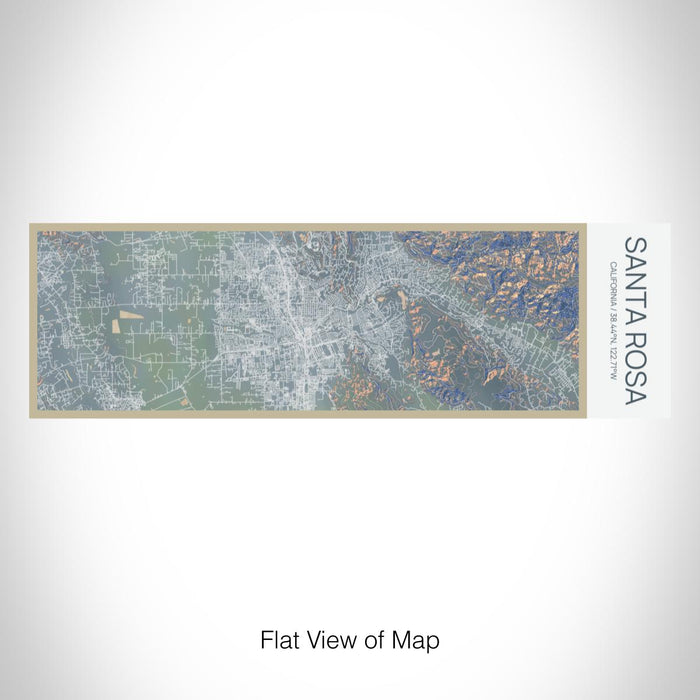 Rendered View of Santa Rosa California Map on 10oz Stainless Steel Insulated Cup in Afternoon with Sliding Lid