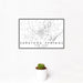 12x18 Saratoga Springs New York Map Print Landscape Orientation in Classic Style With Small Cactus Plant in White Planter