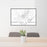 24x36 Saratoga Springs New York Map Print Lanscape Orientation in Classic Style Behind 2 Chairs Table and Potted Plant